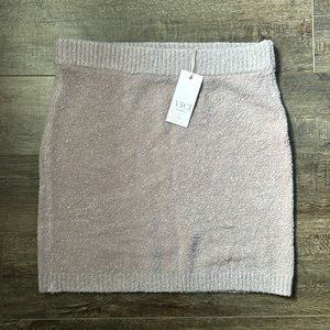 Vici Large Warm Gray Sweater Mini Skirt, BNWT